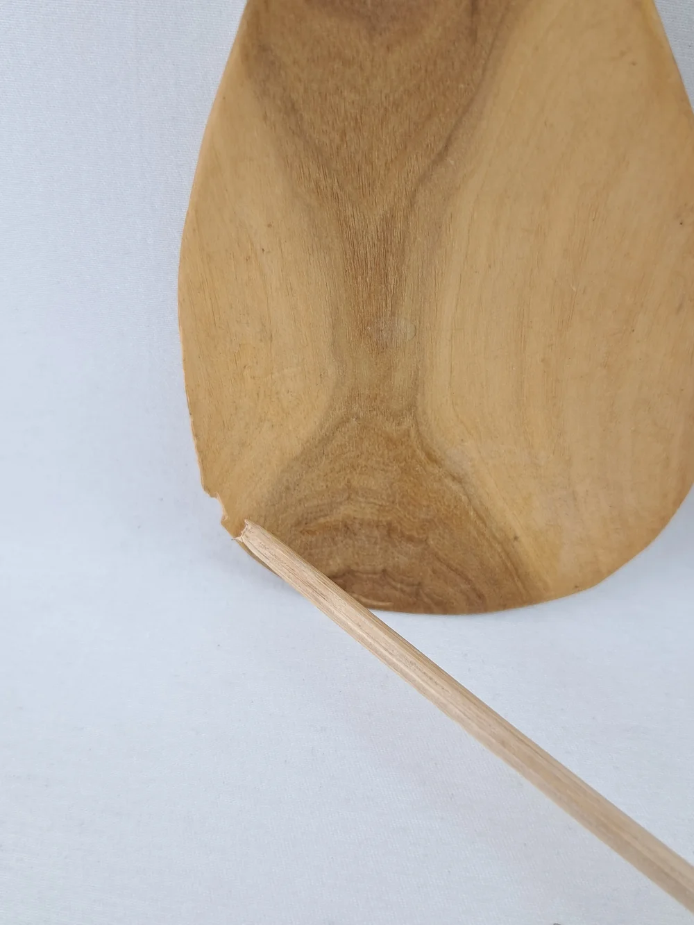 Hand-Carved Wooden Salad Servers Set - Natural Brown